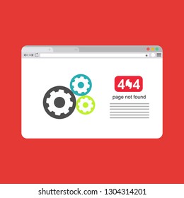 Error page 404, vector template for website. Vector illustration. - Vector