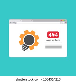 Error page 404, vector template for website. Vector illustration. - Vector