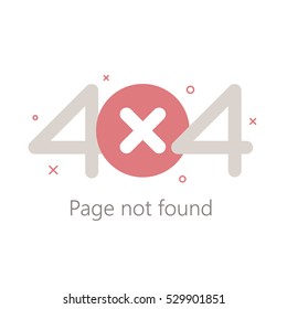 Error page 404, vector template for website. Vector illustration.