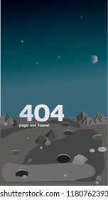 Error page 404 for the website. Web page with 404 error notification. Page not found.