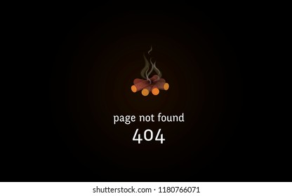Error page 404 for the website. Web page with 404 error notification. Page not found.