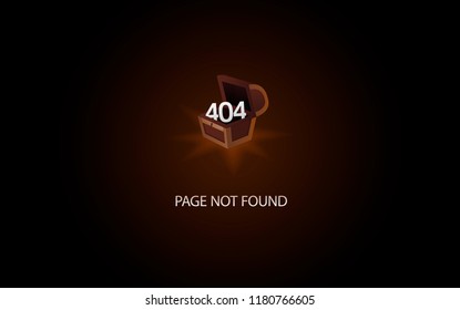 Error page 404 for the website. Web page with 404 error notification. Page not found.