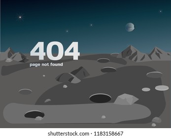 Error page 404 for the website. Web page with 404 error notification. Page not found.