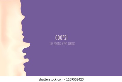 Error page 404 for the website. Web page with 404 error notification. Page not found.