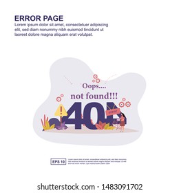 Error page concept vector illustration flat design for presentation, social media promotion, banner, and more