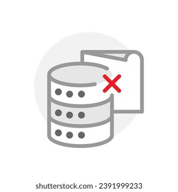 error page, failed to get data, not found on server concept illustration flat design vector. modern graphic element for empty state ui, infographic, icon
