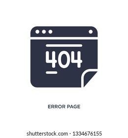 error page icon. Simple element illustration from user interface concept. error page editable symbol design on white background. Can be use for web and mobile.