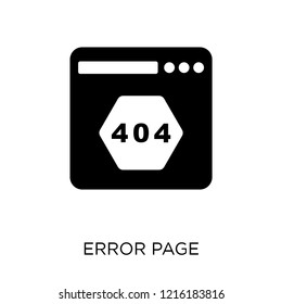 Error page icon. Error page symbol design from Web navigation collection. Simple element vector illustration on white background.