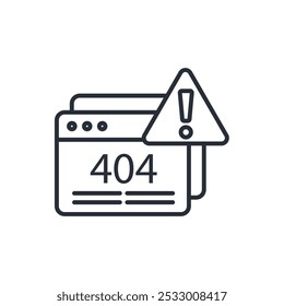 error page icon. vector.Editable stroke.linear style sign for use web design,logo.Symbol illustration.