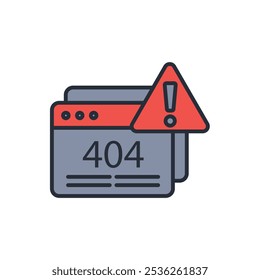 error page icon. vector.Editable stroke.linear style sign for use web design,logo.Symbol illustration.