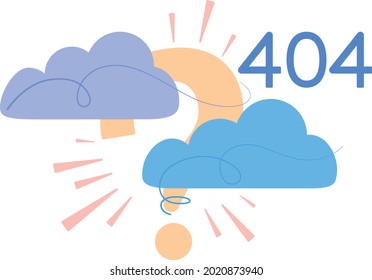 Error page illustration 404 for web, mobile apps