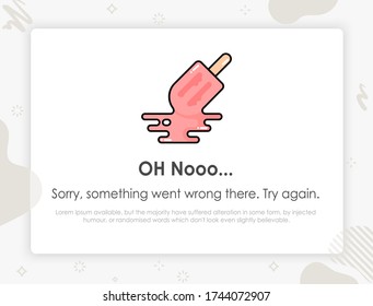 Error page. Page not found. Something went wrong. Template design for error message. Flat design modern vector illustration concept.