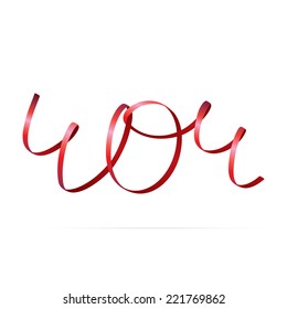 Error page from red ribbon on background