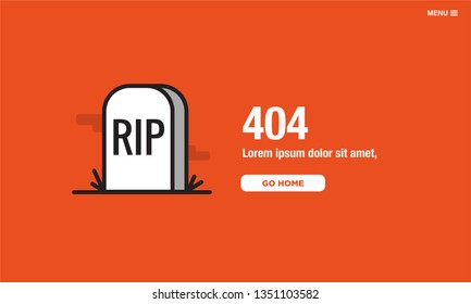 Error Page with RIP Tombstone