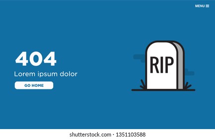 Error Page with RIP Tombstone