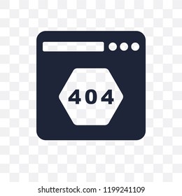 Error page transparent icon. Error page symbol design from Web navigation collection. Simple element vector illustration on transparent background.