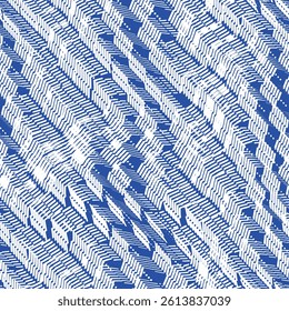 Error pattern. Glitch print. Fashion print Vector seamless pattern.