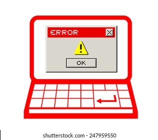 Error Pc Stock Vector (Royalty Free) 247959550 | Shutterstock