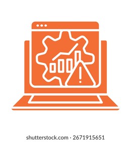 Error prediction system color flat icon for digital and print projects.  Minimal clean icons for apps and websites. Modern simple icons for UI UX and branding