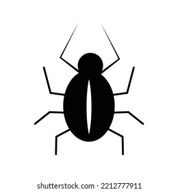 Error Programming Software Bug Icon | Black Vector Illustration |