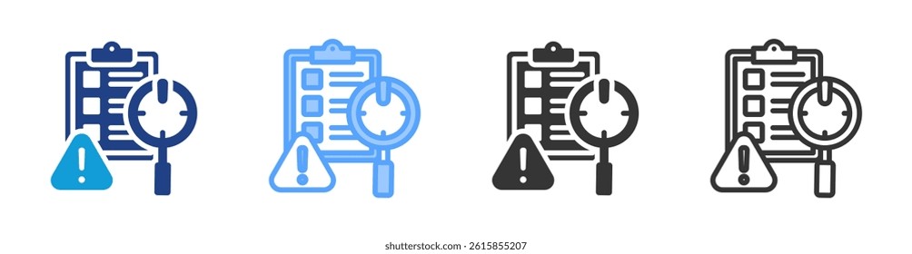 Error Proofing icon set multiple style collection