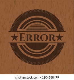 Error realistic wooden emblem