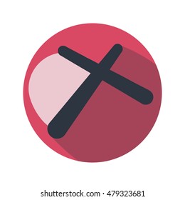 Error red icon. Modern design and green background.