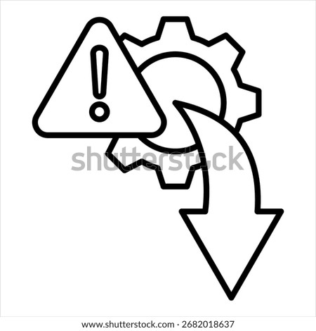 Error Reduction Outline Icon Illustration Vector