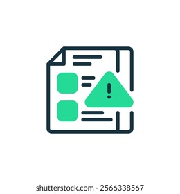Error Report Two Tone Color Icon. linear style sign for mobile concept and web design. Outline vector icon.