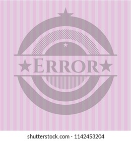 Error retro style pink emblem