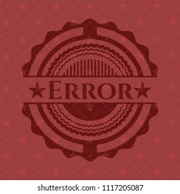 Error retro style red emblem