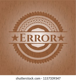 Error retro wood emblem