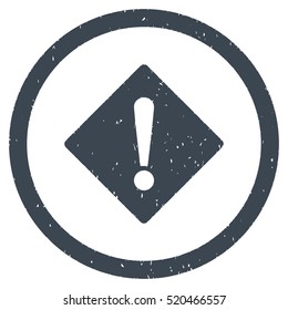 Error Rhombus rubber seal stamp watermark. Icon vector symbol with grunge design and corrosion texture. Scratched smooth blue ink emblem on a white background.