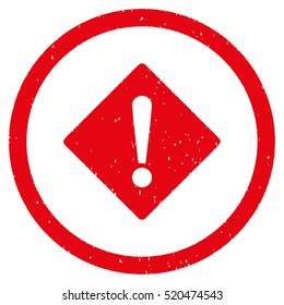 Error Rhombus rubber seal stamp watermark. Icon vector symbol with grunge design and unclean texture. Scratched red ink emblem on a white background.