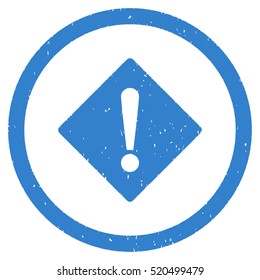 Error Rhombus rubber seal stamp watermark. Icon vector symbol with grunge design and dust texture. Scratched cobalt ink sticker on a white background.
