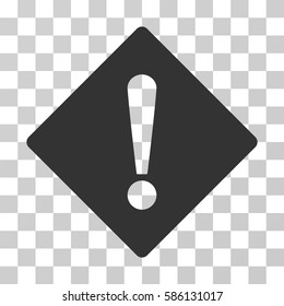 Error Rhombus vector pictogram. Illustration style is flat iconic gray symbol on a transparent background.