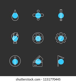 error  setting  gear  fan  shapes  electronic  time  ecology  icon vector design  flat  collection style creative  icons  traingle  square  hexagon  pentagon  battery  electricity