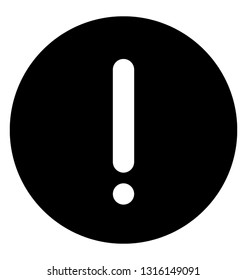 Error sign, exclamation symbol solid vector icon 