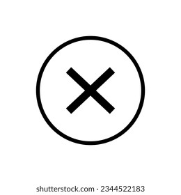 error sign icon on white background