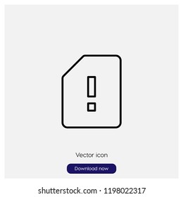 Error sign icon in trendy flat style isolated on grey background, modern symbol vector illustration for web
