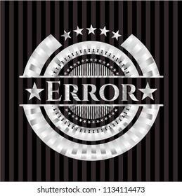 Error silvery shiny emblem