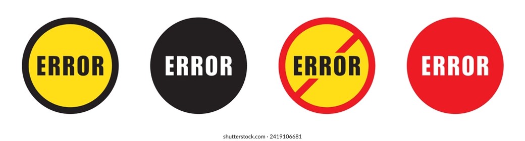 Error stamp icon, vector illustration