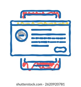 error tablet app doodle icon sketch vector. error tablet app sign. isolated symbol illustration