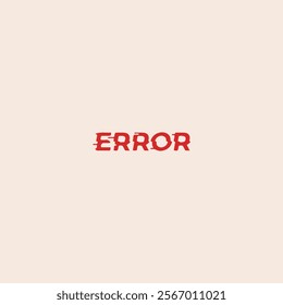 Error text icon flat vector design.