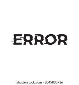 Error Text Icon Symbol Vector Logo Design