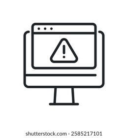 Error thin line icons. Perfect pixel on transparent background