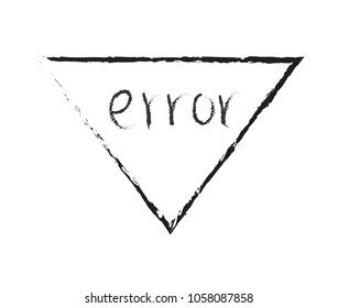 Error, typographic print, poster , t-shirt graphics vector design black and white background.