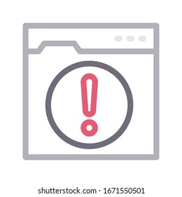 icono de línea de color vectorial de error 