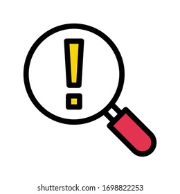 error vector flat color icon 