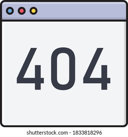error vector flat color icon